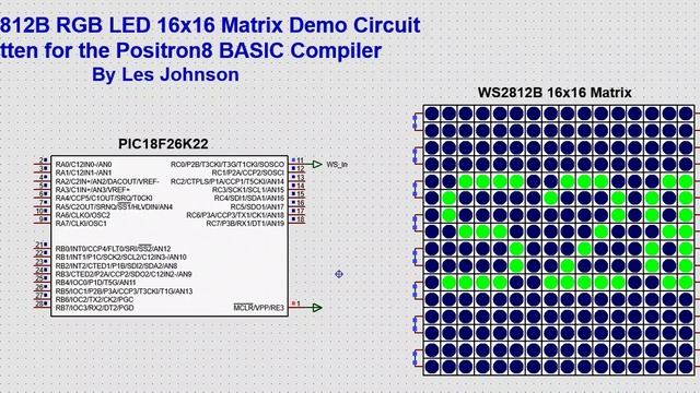 Positron8 WS2812B 16x16 Matrix Scrolling Message смотреть онлайн