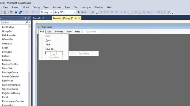 How to create text editor in visual studio c# смотреть онлайн