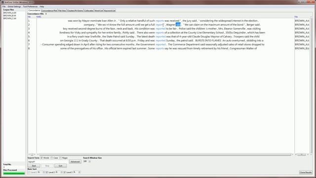 AntConc 3.4.0 Tutorial 3: Concordance Tool - Advanced Features смотреть онлайн
