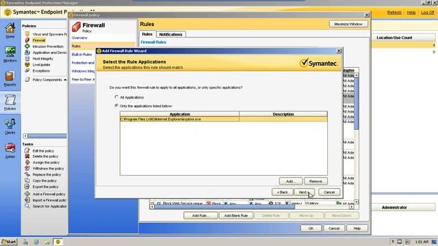 SEP: настройка firewall смотреть онлайн