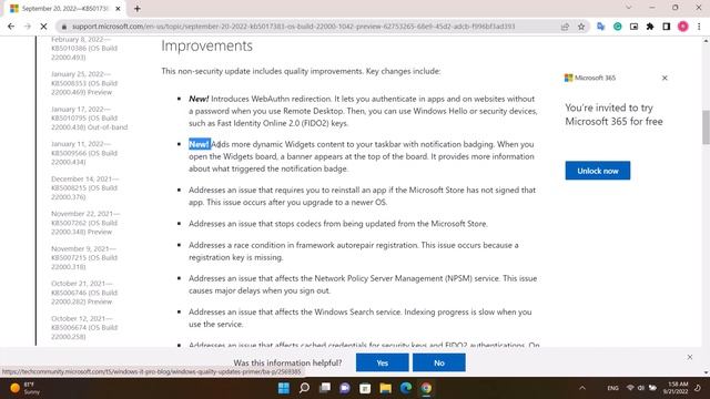 New Windows 11 Update KB5017383 OS Build 22000 1042 смотреть онлайн
