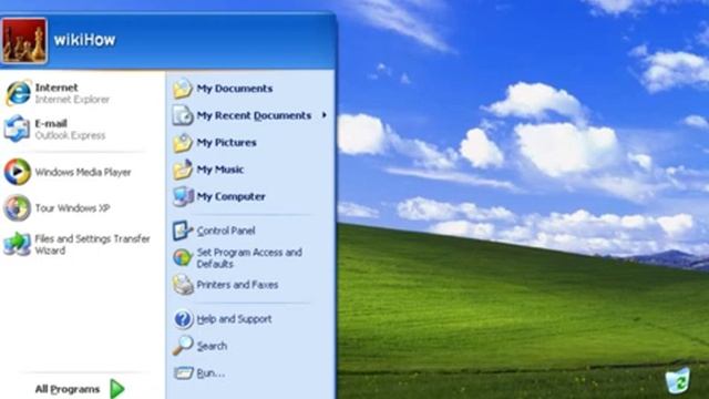 Windows XP start menu смотреть онлайн