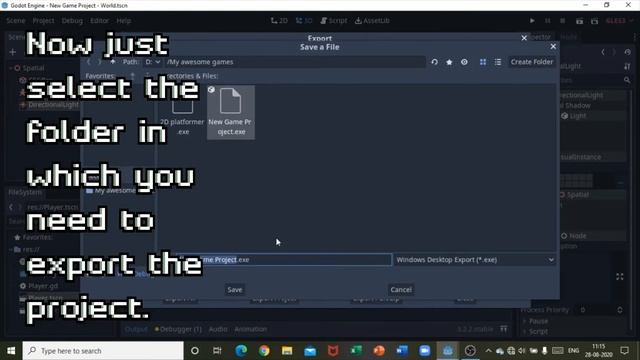 How to export your Godot games to Windows (Godot 3.2.2) смотреть онлайн