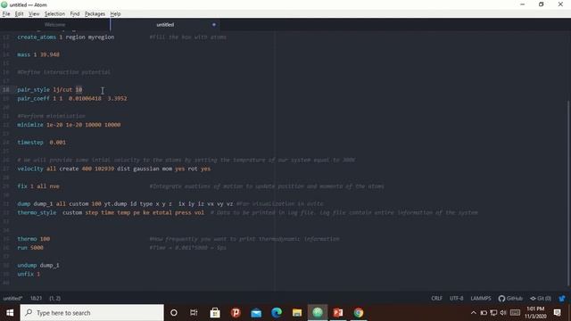 Write your first LAMMPS Input script | Molecular dynamics simulations смотреть онлайн