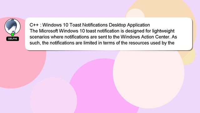 C++ : Windows 10 Toast Notifications Desktop Application смотреть онлайн