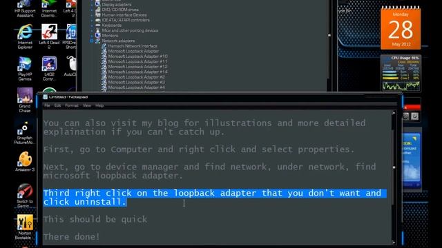 * How to uninstall Microsoft Loopack adapter [HD] * смотреть онлайн