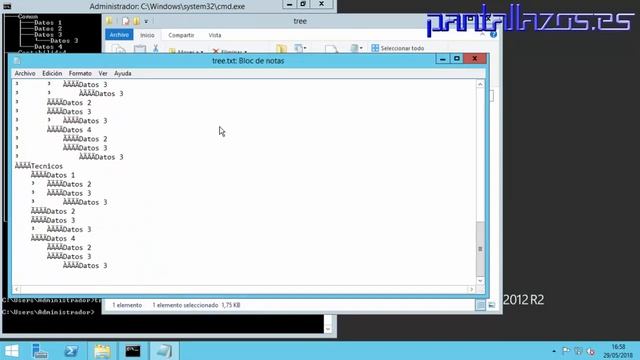 Microsoft Windows CMD: TREE listar Árbol de directorios. смотреть онлайн