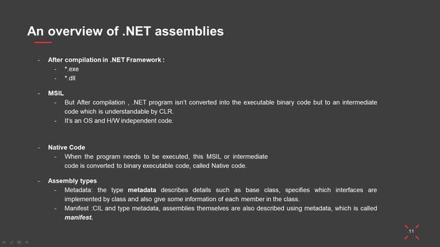 CLR, BCL, CIL and assemblies in Net framework смотреть онлайн