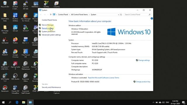 Cara Singkat Mengaktifkan Remote Desktop Protocol/Connection (RDP/RDC) di Windows 10 смотреть онлайн