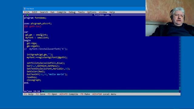 Freepascal With Borland BGI CHR Font Files - Day 129 смотреть онлайн