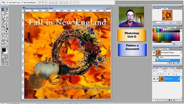 Photoshop Unit D 08 Flatten a document смотреть онлайн