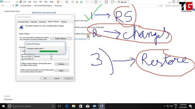 How To Create System Restore Point In Windows 10 In Hindi Part-1 By Deepak Sood | Tech GURU смотреть онлайн