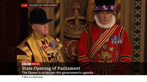 The Queen on Thursday's State Opening of Parliament  December 2019