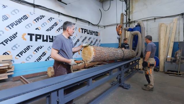 Бревнопильный станок Триумф 16п480 смотреть онлайн