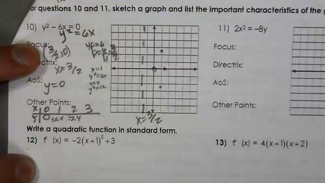 A2T 1 B Review Quadratic Graphing смотреть онлайн
