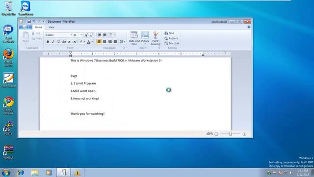 Windows 7 Business (Public Beta) Build 7000 in VMWare Workstation 9! смотреть онлайн