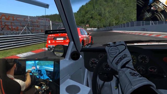 Audi Quattro Group B vs DTM Alfa Romeo 155 V6Ti on Nordschleife - [VR + Motion platform] смотреть онлайн