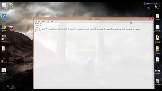 Matrix text effect with Windows CMD (Command Prompt) смотреть онлайн