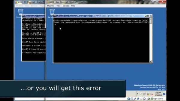 Running commands remotely using the console with WinRM/WinRS