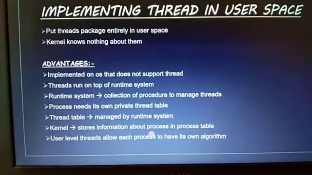 Implementing threads in user space and kernel space смотреть онлайн