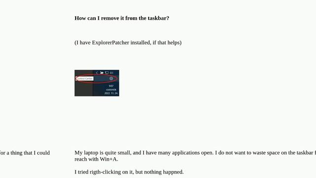 How to remove the Control Center button from the taskbar in Windows 11 смотреть онлайн