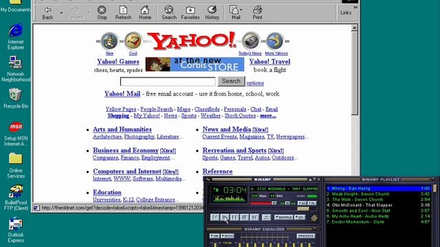 Winamp on Windows 98 SE смотреть онлайн