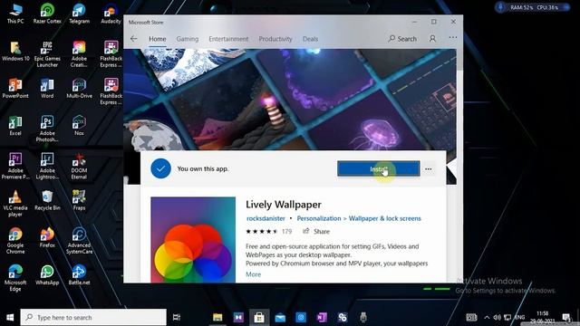 HOW TO ADD ANIMATED WALPAPER'S FOR WINDOWS 10 FOR FREE 2021| LIVELY WALLPAPER'S IN JUST ONE MINUTE смотреть онлайн