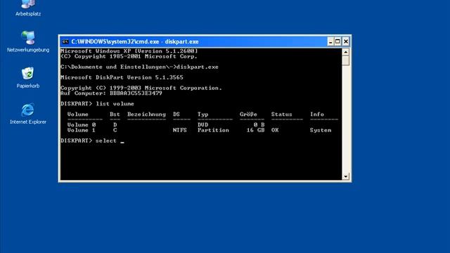 Windows XP Partitionen mit Diskpart anpassen смотреть онлайн