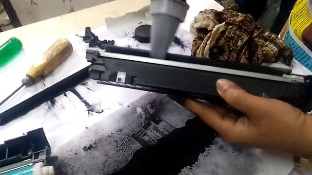 How to refill HP Toner carrtrize cc388a tutorial смотреть онлайн