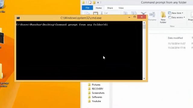 Open Command-Prompt from any Folder easy way смотреть онлайн