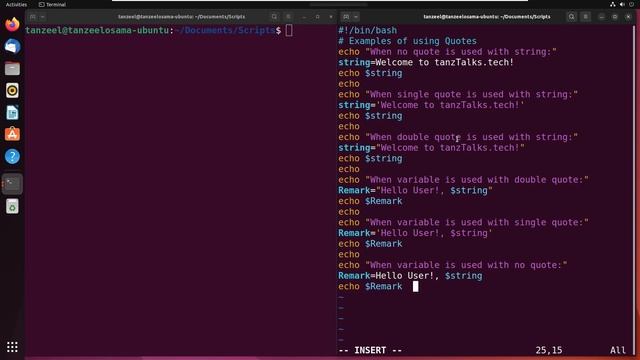 Bash Shell Scripting Tutorial 8 - Quotes смотреть онлайн
