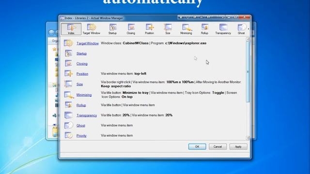How to create specific settings via the Actual Window Manager context menu смотреть онлайн