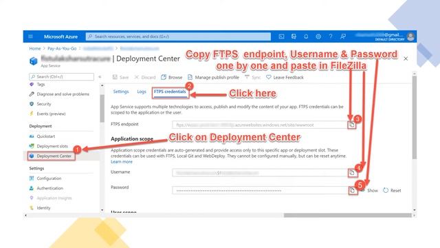 How to FTPS Azure Hosted Websites Using FileZilla смотреть онлайн