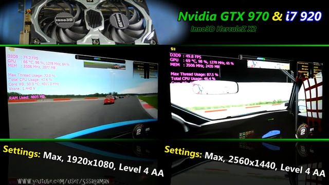 rFactor 2 - GTX 970 - i7 920 - 1080p / 1440p Test смотреть онлайн