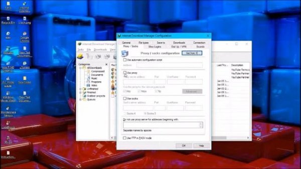 Configure proxy settings for Internet Download Manager
