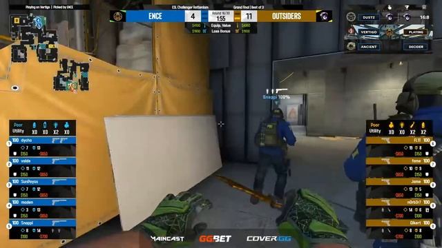 Outsiders vs ENCE | Map 2 Vertigo | ESL Challenger Rotterdam 2022 смотреть онлайн