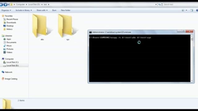 How to copy files from one folder to another folder using CMD смотреть онлайн