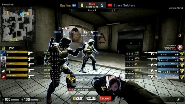 CS:GO Minor Championship EUROPE - Epsilon vs Space Soldiers - map 2 (Dust2) смотреть онлайн