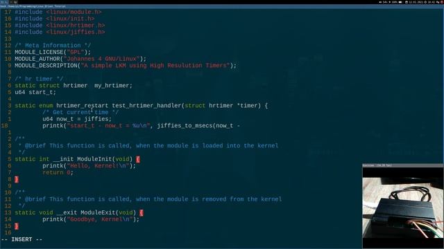 Let's code a Linux Driver - 9: High Resolution Timer in a Linux Kernel Module смотреть онлайн