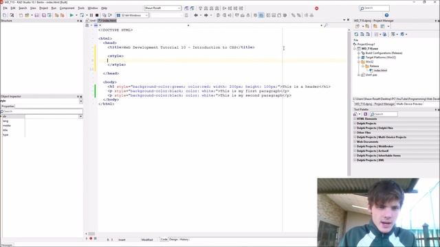 Web Development Tutorial 10 - Introduction to CSS смотреть онлайн