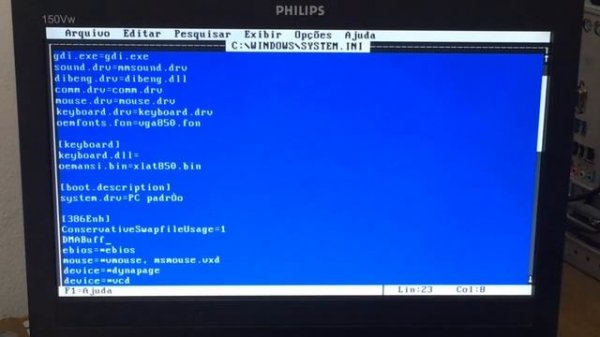 Instalando o Windows 98 em computador Atom