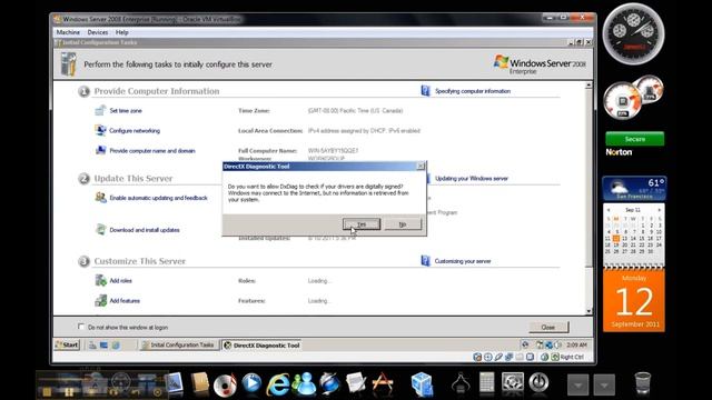 Windows Server 2008 Enterprise on Virtualbox over Win 7 смотреть онлайн