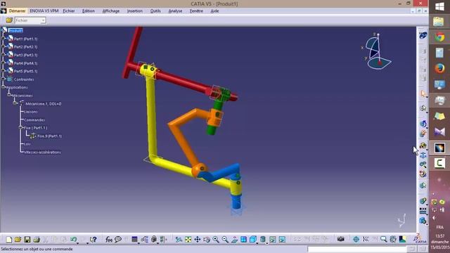 Catia v5 Tutoriel : conception des pièces basiques - assemblage - simulation DMU kenematics - part смотреть онлайн