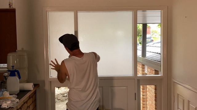 Install privacy window film front door or entrance DIY смотреть онлайн