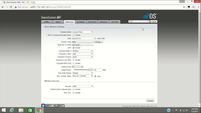 How to setup & configure Ubiquiti NANOSTATION M5 as A.P. (Access point) смотреть онлайн
