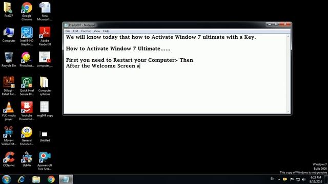 (How to Activate) Windows 7 Ultimate Activation Key (Pradp007) смотреть онлайн