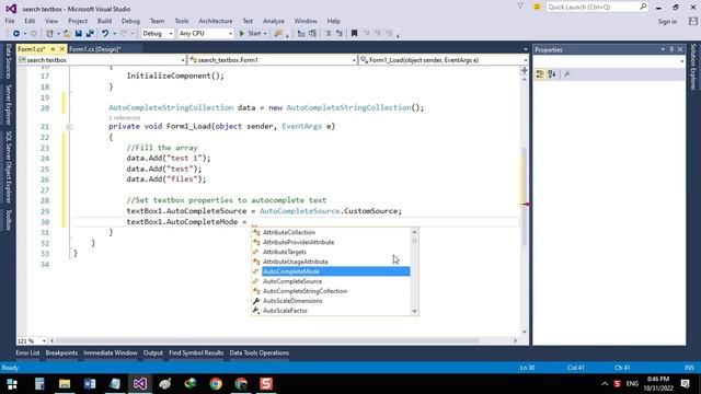 How to make a Text box like Google search in C#? смотреть онлайн