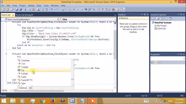 How To Make Notepad In Visual Basic Studio смотреть онлайн