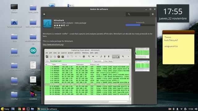 Instalación de Wireshark en linux mint смотреть онлайн