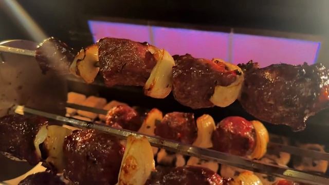 Насадка на вертел с шампурами Black Angus Premium Grill #гриль #bbq #барбекю смотреть онлайн